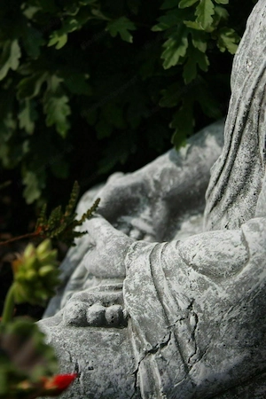 Artikel: Deko Steinfigur grosser Buddha Shiva Frostfest Garten Deko Steinguss Gartenfigur Hochwertig Bild 6