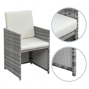 Artikel: 9-piece seating group garden furniture garden set lounge polyrattan rattan dining group Hoc Bild 5