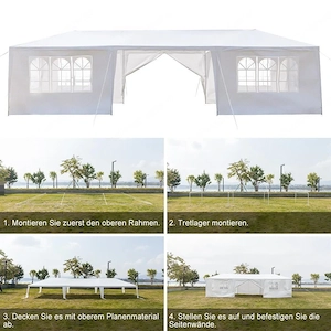 Artikel: Event Partyzelt Gartenzelt Camping Pavilion Gartenpavillon Bierzelt 3x9m Hochwertiger Artik Bild 7