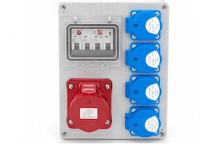 Artikel: #SALE# Electrical wall distributor 1x 16A   4x230V construction power box Hochwertiger Arti