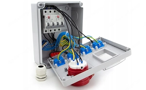 Artikel: #SALE# Electrical wall distributor 1x 16A   4x230V construction power box Hochwertiger Arti Bild 2