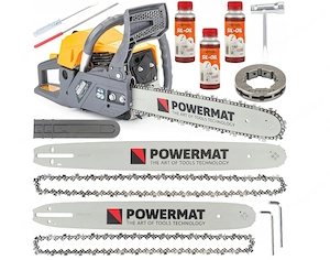Benzin Kettensaege Motorsaege im XXXL Starter Set mit 18er 16er Schwert 6PS