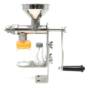 Manuelle OElpresse Maschine Edelstahl mit Trichter Handkurbel Nuss Samenoel Pressmaschine Bild 4