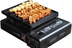 Auflage fuer Campingkocher Camping Gaskocher Grill Herd Outdoor Tischgrill Grillplatte
