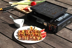 Auflage fuer Campingkocher Camping Gaskocher Grill Herd Outdoor Tischgrill Grillplatte Bild 3