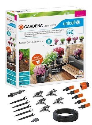 Artikel: Irrigation Gardena Start Set Plant Pots Micro Drip System Hochwertiger Artikel aus unserem 