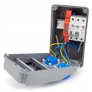 Artikel: Electric wall distributor 2 x 230 V 16 A IP54 complete set of construction power distributo Bild 3