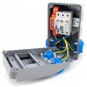 Artikel: Electric wall distributor 4 x 230 V 16 A IP54 complete set of construction power distributo Bild 3