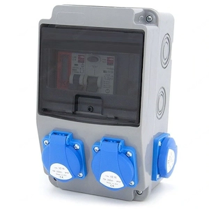 Artikel: Electric wall distributor 4 x 230 V 16 A IP54 complete set of construction power distributo