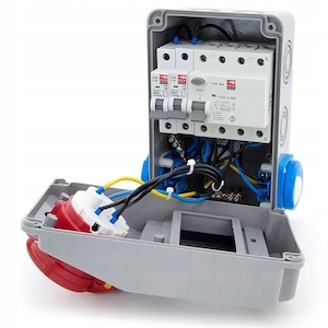 Artikel: Electric wall distributor 2x 230 V 16A   1 x 16A 5P complete set of construction power dist Bild 3