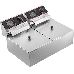 Artikel: Fritteuse Imbiss Twin Elektro Fritteuse 2x6l 5000W 220V Restaurant Foodtruck Bistro Hochwer Bild 4