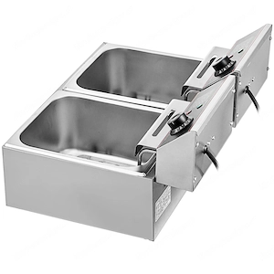 Artikel: Fritteuse Imbiss Twin Elektro Fritteuse 2x6l 5000W 220V Restaurant Foodtruck Bistro Hochwer Bild 3