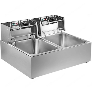 Artikel: Fritteuse Imbiss Twin Elektro Fritteuse 2x6l 5000W 220V Restaurant Foodtruck Bistro Hochwer Bild 5