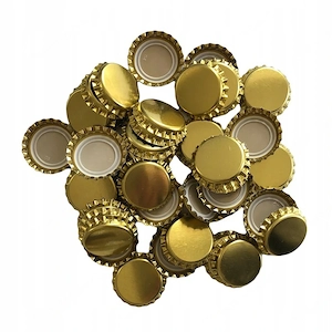Artikel: Kronkorken Bier Deckel Wein 26mm stark GOLDFARBE 50 Stueck Hochwertiger Artikel aus unserem