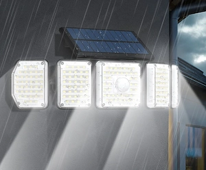 Design LED Solarlampe Wandlampe Aussenbeleuchtung Gartenlampe mit Bewegungsmelder Lichsensor alle Fa Bild 3