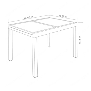 Artikel: Gartentisch Aluminium silber ausziehbar Hochwertiger Artikel aus unserem Online-Shop Bild 5
