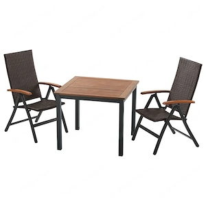 Artikel: Garden chair folding chair set of 2 adjustable brown Hochwertiger Artikel aus unserem Onlin Bild 3
