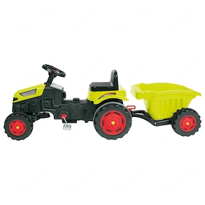Kinder Trettraktor inkl. Anhaenger mit Hupe