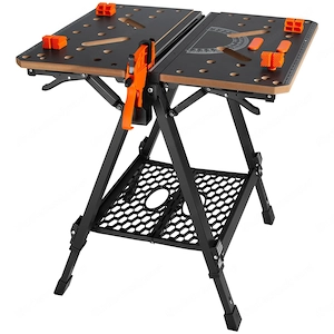 Werk und Spanntisch 454kg Tragfaehigkeit 70x65cm Grosse Arbeitsflaeche Klappbar 60 92cm Hoehenverste Bild 3