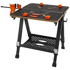 Werk und Spanntisch 454kg Tragfaehigkeit 70x65cm Grosse Arbeitsflaeche Klappbar 60 92cm Hoehenverste Bild 2