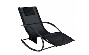 Sonnenliege Relaxliege Gartenliege Liegestuhl Schaukelliege Swing mit Tasche Farbwahl Bild 4