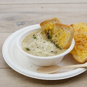 Artikel: Disposable bowl ECO made of sugar cane 350ml x 100 pieces restaurant snack food truck bistr Bild 3