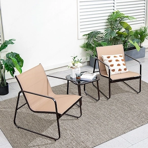 Artikel: 3 pieces Garden furniture set, balcony furniture set, bistro set + table & 2 chairs Hochwer Bild 6