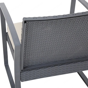 Artikel: Seating group rattan garden furniture polyrattan set table armchair lounge gray Hochwertige Bild 5