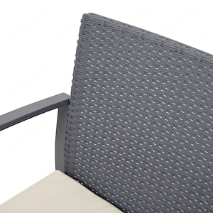 Artikel: Seating group rattan garden furniture polyrattan set table armchair lounge gray Hochwertige Bild 6