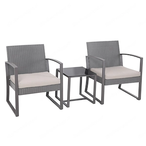Artikel: Seating group rattan garden furniture polyrattan set table armchair lounge gray Hochwertige Bild 7