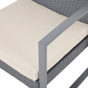 Artikel: Seating group rattan garden furniture polyrattan set table armchair lounge gray Hochwertige Bild 4