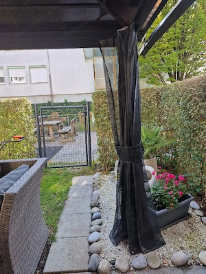 Gartenpavillon mit Vorhängen & Insektenschutz Bild 2