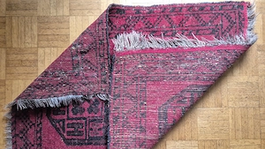Schöner afghanischer Bochara   Belutsch Teppich   Handgeknüpft   90 x 72 cm Bild 3