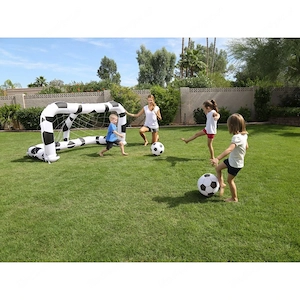 %SALE% Aufblasbares Fu balltor mit 2x Fu b llen Bild 2