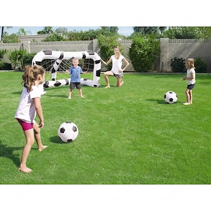 %SALE% Aufblasbares Fu balltor mit 2x Fu b llen Bild 3