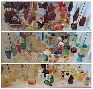 198 Stück Parfum   Parfüm Sammlung Miniaturen Mini Flakons   Flacons inkl. Glasvitrine Bild 5