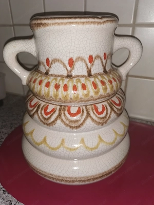 Vase Steingut m. 2 Henkel