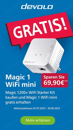 WiFi Starter Kit Powerline Adapter Mesh WLAN 1200 Mbit mit devolo Magic 1200 Bild 2