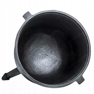 ANGEBOT BBQ Dutch Oven Eintopf handgefertigt mit Fuesse ca. 8l fuer Lagerfeuer Bild 8