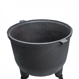 BBQ Dutch Oven Eintopf handgefertigt mit Fuesse ca. 4l fuer Lagerfeuer Camping etc. Bild 3