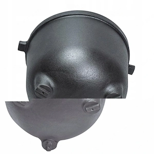 BBQ Dutch Oven Eintopf handgefertigt mit Fuesse ca. 4l fuer Lagerfeuer Camping etc. Bild 4