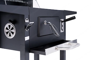 BBQ Holzkohlegrill Grill Smoker Set mit Deckel Hoehenverstellbar 2 Seitenablagen Bild 8