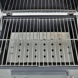 BBQ Holzkohlegrill Grill Smoker Set mit Deckel Hoehenverstellbar 2 Seitenablagen Bild 6