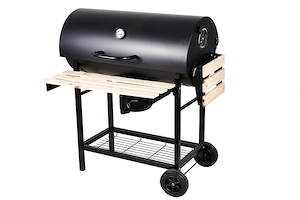 BBQ Holzkohlegrill Grill Smoker Set mit Deckel Camping Outdoor Seitenablage Bild 4