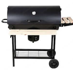 BBQ Holzkohlegrill Grill Smoker Set mit Deckel Camping Outdoor Seitenablage Bild 3