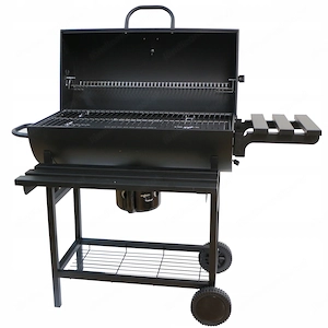 BBQ Holzkohlegrill Grill Smoker Set mit Deckel Camping Outdoor Seitenablage Bild 3