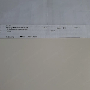 Stelzlager Höhenverstellbar H35.    35bis70mm+Neigungsausgleich Original verpackt Bild 3