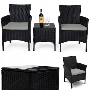 Artikel: Seating group rattan garden furniture garden furniture polyrattan set table armchair lounge Bild 2