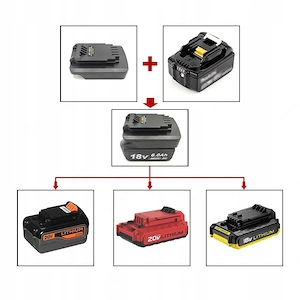 NEU Adapter MAKITA BL18xx auf Black Decker Porter Cable Stanley FATMAX 18 V Elektrowerkzeuge Bild 3