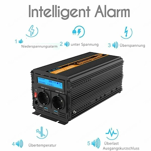 Artikel: Pure sine wave voltage converter 1000 2000W 12V 230V power inverter Hochwertiger Artikel au Bild 5
